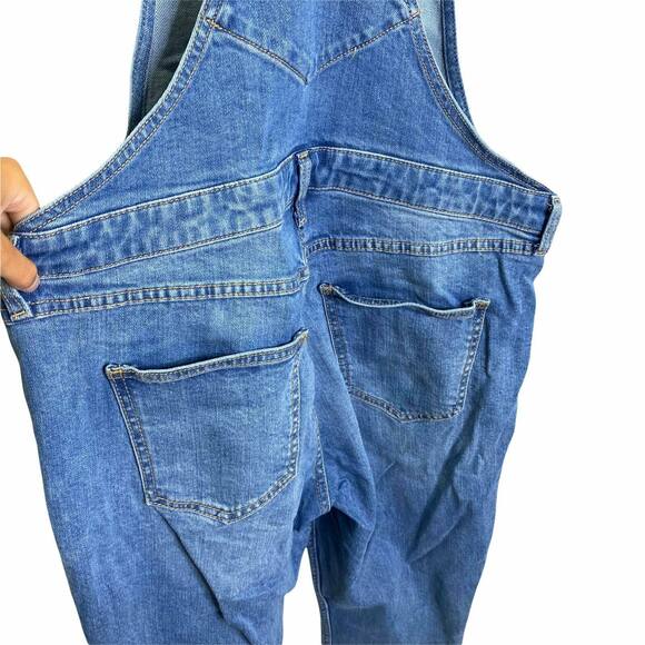 Old Navy Women Overalls Distressed Boyfriend Jean Denim Cotton Bibs Carpenter 14 - Picture 6 of 8